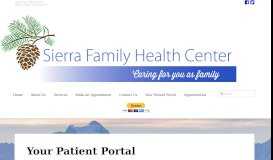 
							         Your Patient Portal - Sierra Family Health Center								  
							    