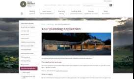 
							         Your planning application: Peak District National Park								  
							    