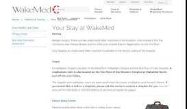 
							         Your Stay at WakeMed | Raleigh, North Carolina (NC) - WakeMed ...								  
							    
