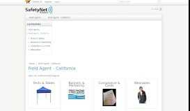 
							         Your store. Field Agent - California - Safety Net - Field Agent ...								  
							    