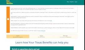 
							         Your Texas Benefits - Learn								  
							    
