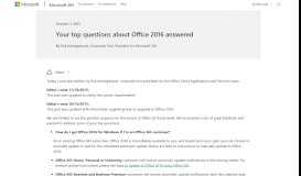 
							         Your top questions about Office 2016 answered - Microsoft 365 Blog								  
							    