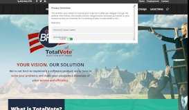 
							         Your Vision. Our Solution | BPro TotalVote® Election Software								  
							    