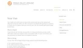 
							         Your Visit | Medford Oregon - Rogue Valley Urology								  
							    