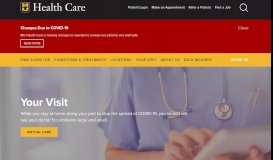 
							         Your Visit - MU Health Care - University of Missouri Health Care								  
							    