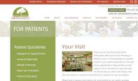 
							         Your Visit - South Shore Orthopedics								  
							    