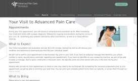
							         Your Visit to Advanced Pain Care								  
							    