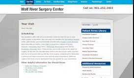 
							         Your Visit - Wolf River Surgery Center								  
							    