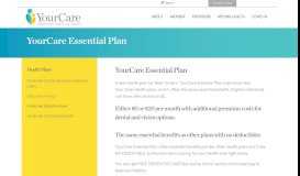 
							         YourCare Health Plan > Health Insurance Plans > Essential Plan - NY								  
							    