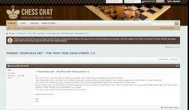 
							         YourChess.net - -the first web chess portal 2.0 - Chess Chat								  
							    