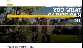 
							         You're In - Emmanuel College								  
							    