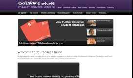 
							         Yourspace Online - Student Services website								  
							    