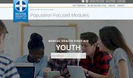 
							         Youth - Mental Health First Aid								  
							    