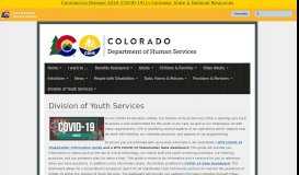 
							         Youth Services | Department of Human Services - Colorado.gov								  
							    