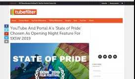 
							         YouTube And Portal A's 'State of Pride' Chosen As Opening Night ...								  
							    