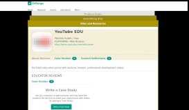 
							         YouTube EDU | Product Reviews | EdSurge								  
							    