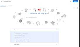
							         YouTube Help - Google Support								  
							    