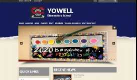 
							         Yowell Elementary School: Home								  
							    
