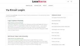 
							         Yu Email Login — One Click Access - loginhunter.com								  
							    