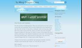 
							         Yu Ming Dragon Class - Dragon Blog								  
							    