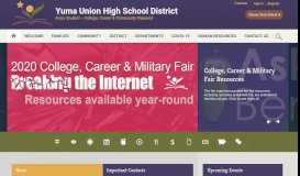 
							         Yuma Union High School District / Homepage								  
							    