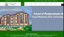 
							         Yusuf Maitama Sule University, Kano - Nigeria								  
							    