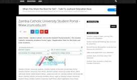 
							         Zambia Catholic University Student Portal - Www.zcuni.edu.zm ...								  
							    