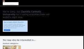 
							         Zambia Catholic University | University, Distance learning in Kalulushi ...								  
							    