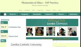 
							         Zambia Catholic University (ZCU) 2017 new Website. – Missionaries ...								  
							    