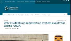 
							         Zambia : Only students on registration system qualify for exams-UNZA								  
							    