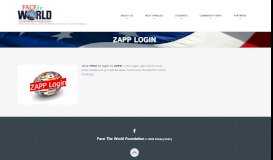 
							         ZAPP LOGIN | Face The World Foundation								  
							    