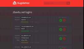 
							         zbavitu.net passwords - BugMeNot								  
							    