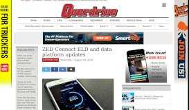 
							         Zed ELD updates app and improves user experience								  
							    