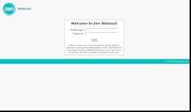 
							         Zen Internet - Web mail service								  
							    