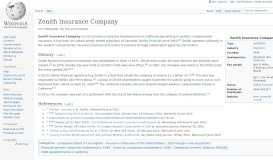 
							         Zenith Insurance Company - Wikipedia								  
							    