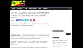 
							         Zenith University College Student Portal – apps.zucghana.org ...								  
							    