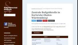 
							         Zentrale Bußgeldstelle Karlsruhe - Bußgeldbescheid Einspruch								  
							    