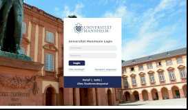 
							         Zentraler Authentifizierungdienst - Universität Mannheim								  
							    