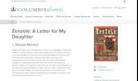 
							         Zenzele: A Letter for My Daughter | Columbia Alumni ...								  
							    