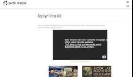 
							         Zephyr Press Kit – Portal Dragon								  
							    