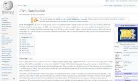 
							         Zero Punctuation - Wikipedia								  
							    