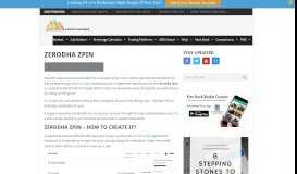 
							         Zerodha ZPin | How to Use ZPin | Is ZPin Mandatory to Use?								  
							    