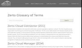 
							         Zerto Glossary of Terms - Green Cloud								  
							    