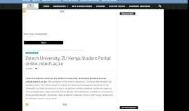 
							         Zetech University, ZU Kenya Student Portal: online.zetech.ac.ke ...								  
							    