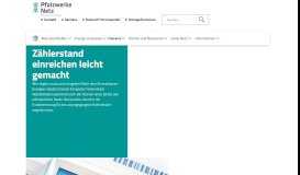 
							         Zählerstand erfassen | Pfalzwerke Netz AG								  
							    