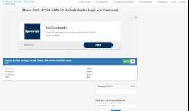 
							         Zhone ZNID-GPON-2426-UK Default Router Login and ...								  
							    