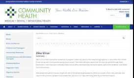 
							         Zika Virus - Community Health Centers of the Rutland Region								  
							    