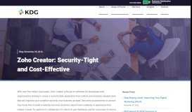 
							         Zoho Creator: Security-Tight and Cost-Effective - Kyle David Group								  
							    