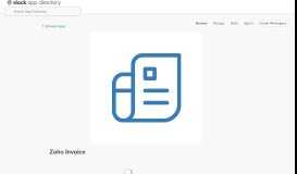 
							         Zoho Invoice | Slack App Directory								  
							    