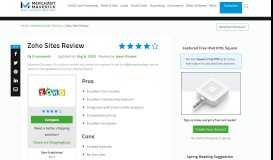 
							         Zoho Sites Review 2019 | Reviews, Ratings, Comparisons								  
							    